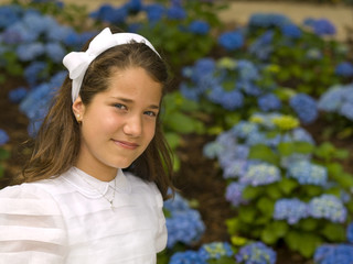Girl in her First Communion Day