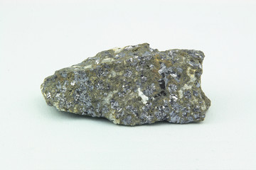 Galena with Epidote and Calcite.