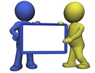 Yellowman & Blueman Sign