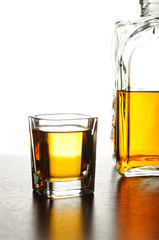 Whisky shot and decanter