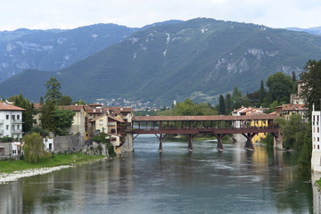 Naklejka premium bassano del grappa ponte vecchio provincia di vicenza
