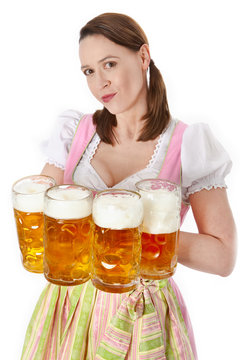 Serving Bavarian Beer
