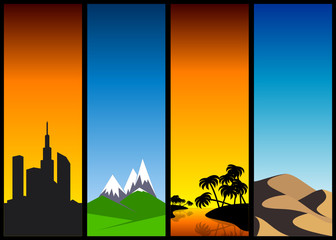 Landscapes set