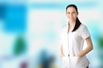 Young nurse or female doctor