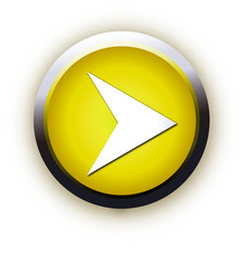 Play shiny button. Vector illustration.