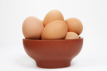 ceramic bowl with eggs