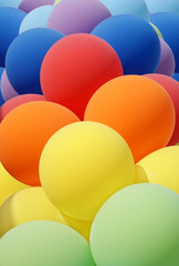 A bunch of colorful balloon