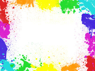 Cadre taches de peinture