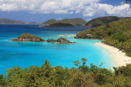 Paradise-like US Virgin Islands in the Caribbean.