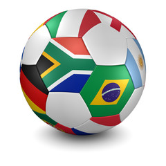 world  soccer ball with clipping path