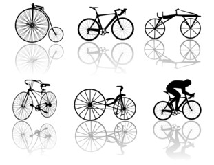 Vector illustration of bicycles