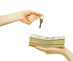 Obraz premium hand holds a key