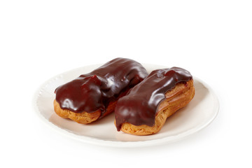 two fresh eclairs