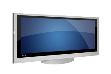 LCD TV monitor in white background