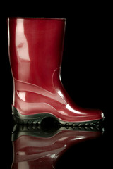 Gumboots. Isolated on black.