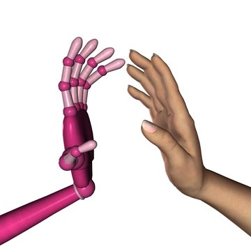 Robot Hand Future Reaching To The Present