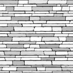 Fotobehang Stenen textuur muur Stenen muur. Naadloos. Vector illustratie.
