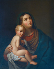 Obrazy na Szkle  Najświętsza Maryja Panna z Dzieciątkiem Jezus