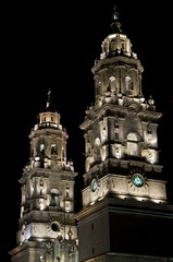 Illuminated church, Mexico