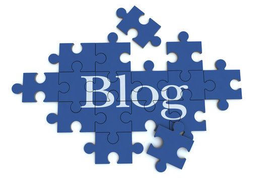Blog  puzzle in blue