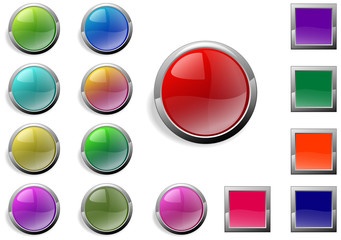 The set of web shiny buttons