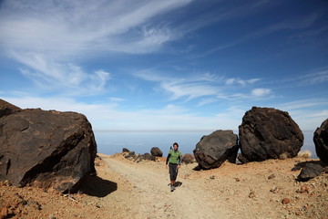 Fototapeta premium Hiking on Teide Tenerife