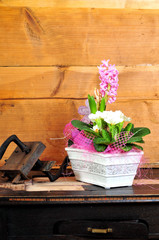 alt nostalige Holz Landleben Blumen