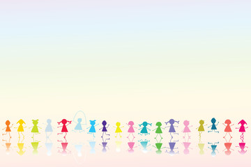 Happy colored children