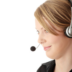 Young call center worker