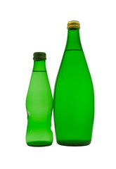 Bottles of water isolated on the white