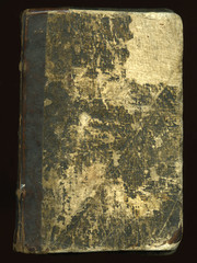 old book on a black background