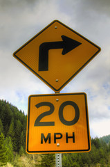 20 MPH Road Sign