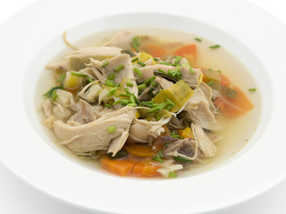 Chiken soup with vegatables