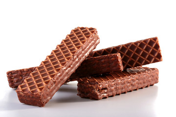 Wafers in chocolate