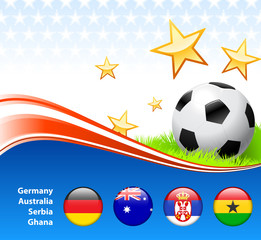 Naklejka premium World Soccer Football Group D