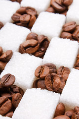 coffee beans and sugar.