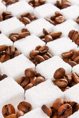 coffee beans and sugar.