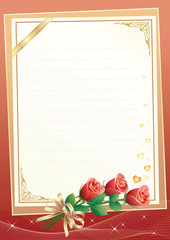 Blank paper with floral ornament