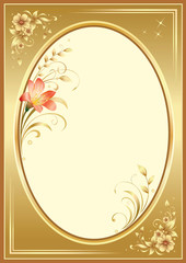 Creative frame with floral elements