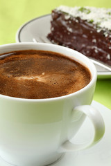 Coffee and chocolate cake