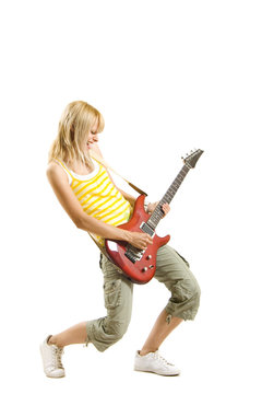 woman with guitar