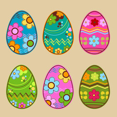 decorated eggs set