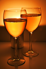 Two wine glasses