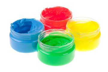 Finger paint isolated on white