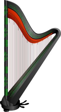 fantasy gothic harp