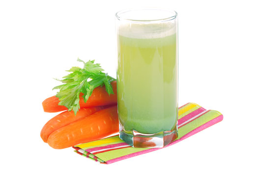 Fresh celery juice with carrot