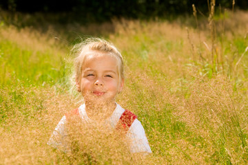 sitting in the grass