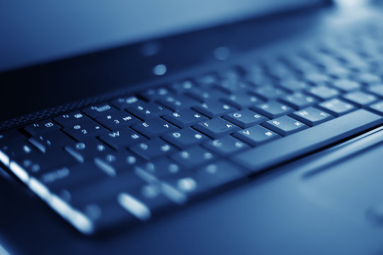 close-up laptop with shallow DOF