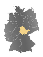 Deutschlandkarte Thüringen