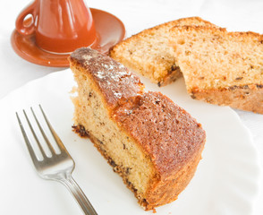 Chocolate Cake Slices at Breakfast.